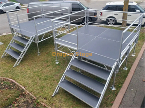 8 X 8 Ft Stage Mobile with Guard Rails