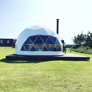 Steel Frame Resort Glamping Hotel Suite Dome Tent with Toilet and Bathroom