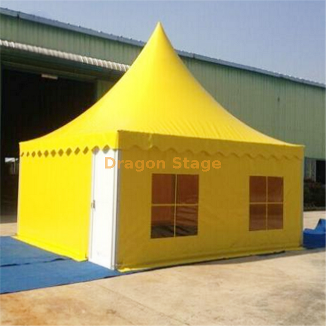 Yellow Patio Tent High Peak Sunshade Event Tent for Sale with Windows