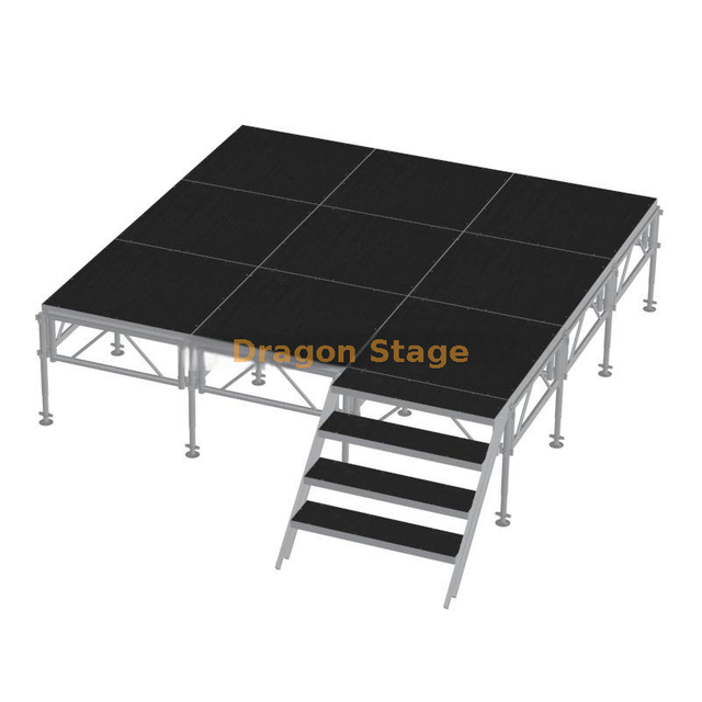 Outdoor Activity Performance Platform Mobile Aluminum Alloy Stage 8.54x6.1m with 2 Stairs