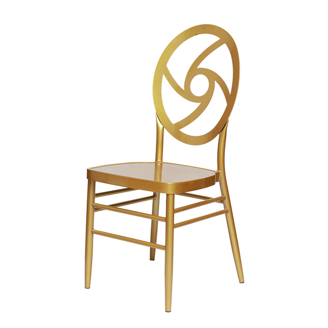 Wholesale of new metal round back chairs, outdoor wedding round back bamboo chairs, hotel banquets, wedding dining chairs, straight hair