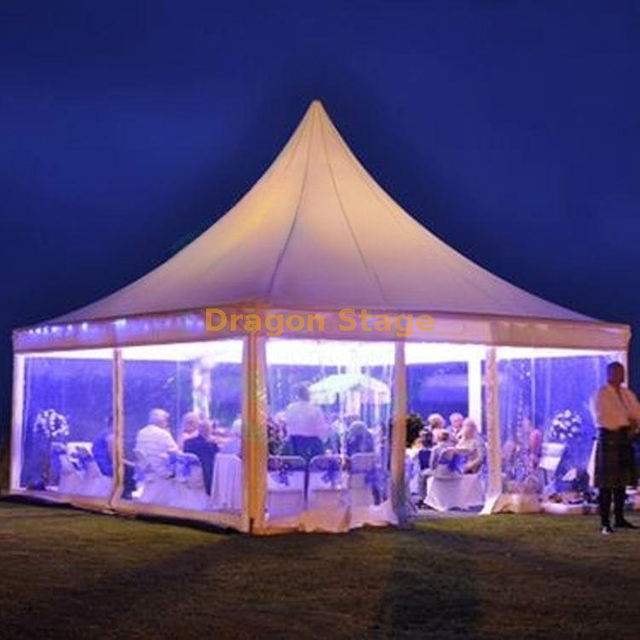 Trade Show Exhibition Banquet Sport Event Pagoda Tent with Clear Sidewall