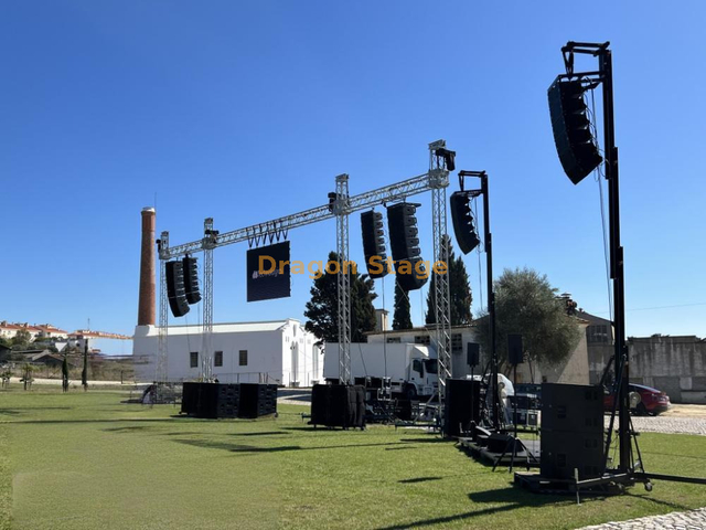 Aluminum LED Screen & Speaker Spigot Truss 14x8m