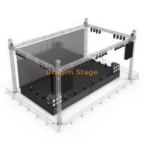 Professional 12x9x8m Aluminum Mobile Stage Truss System with Integrated Lighting & Sound Support