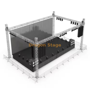 Professional 12m x 9m Aluminum Mobile Stage Truss System with Integrated Lighting & Sound Support