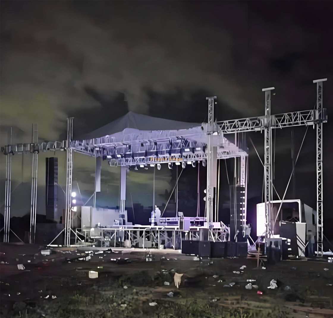 Aluminum Heavy Duty Speaker Lighting Roof Truss Stage 8x6x8m