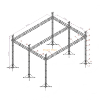 Outdoor Concert Lighting Truss System 14x11x10m