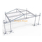18x14x7m Peak Roof Truss System with Dual 2m Speaker Wings for Concert (7m Height, Aluminum Spigot Truss)