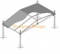 Square Aluminum Portable Fountain Stage with Roof Truss System 12x6x6m