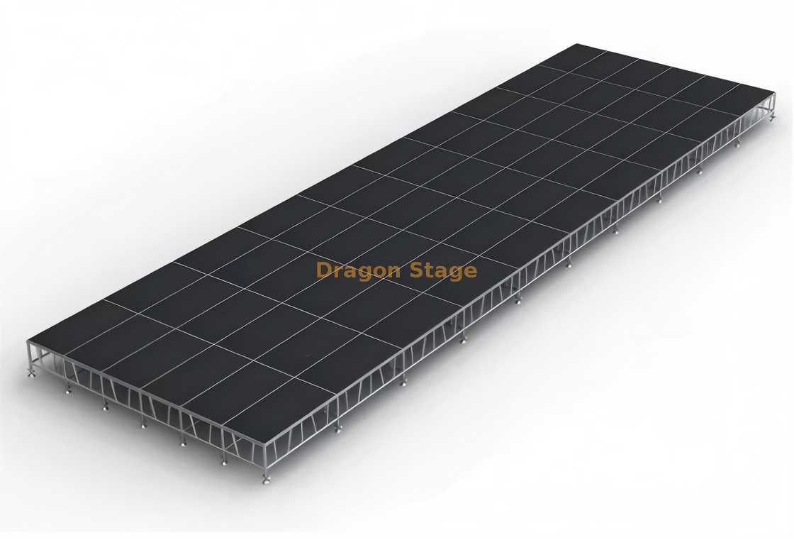 20x6m Adjustable Aluminum Mobile Stage System (0.4m–2m Height)