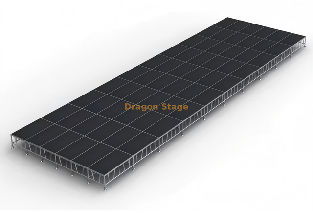 20x6m Adjustable Aluminum Mobile Stage System (0.4m–2m Height)