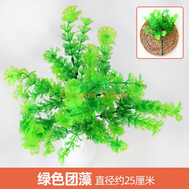 Green plant simulation, plant wall, plastic lawn, balcony, indoor background, flower wall, navy blue, green, algae, 1 branch