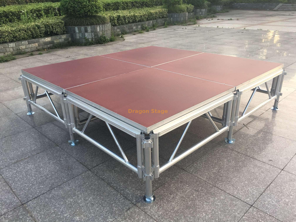 Small Outdoor Aluminum Portable Church Stage for Sale 8x8ft 0.6-1m high 2 stairs