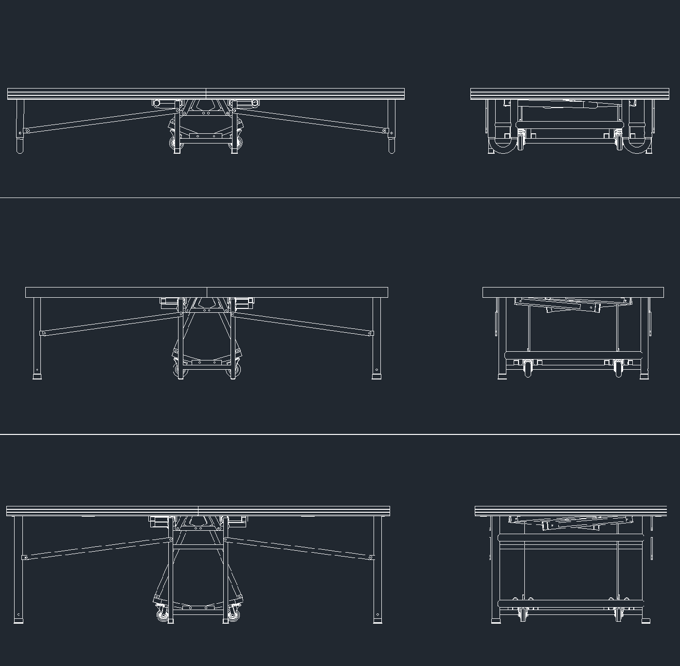heights of folding stage