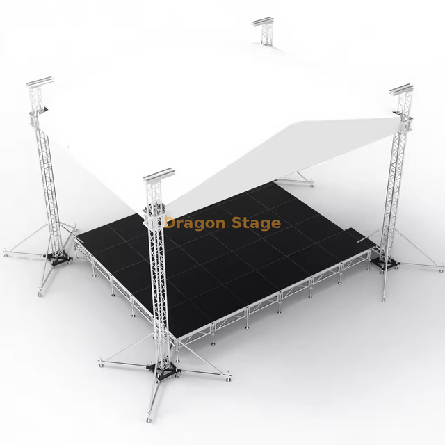 Barrier Tour Performance Aluminum Concert Truss System with Stage 6x6x6m 