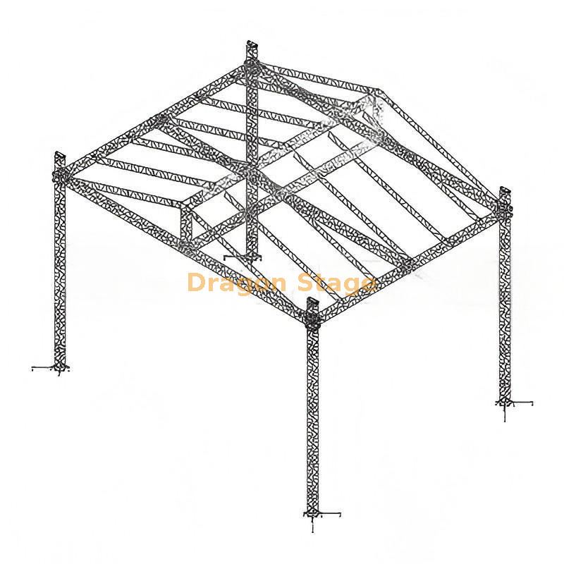 Aluminium Pyramid Roofing Truss Canopy System 15x13x7m