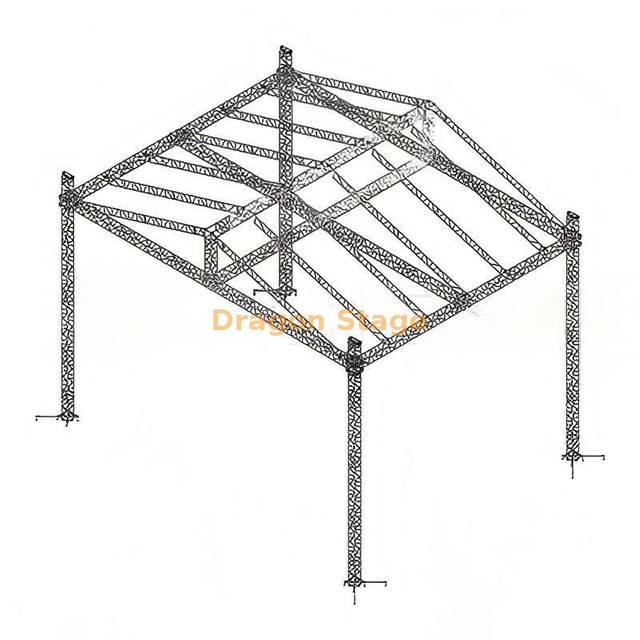 Aluminium Pyramid Roofing Truss Canopy System 15x13x7m