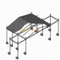 21x18x12m Large-Scale Aluminum Saddle Roof Stage Truss with 6m Audio Side Wings