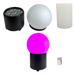 IP65 Battery Powered Wireless DMX LED Uplight | 9×12W RGBWA+UV Wash Light
