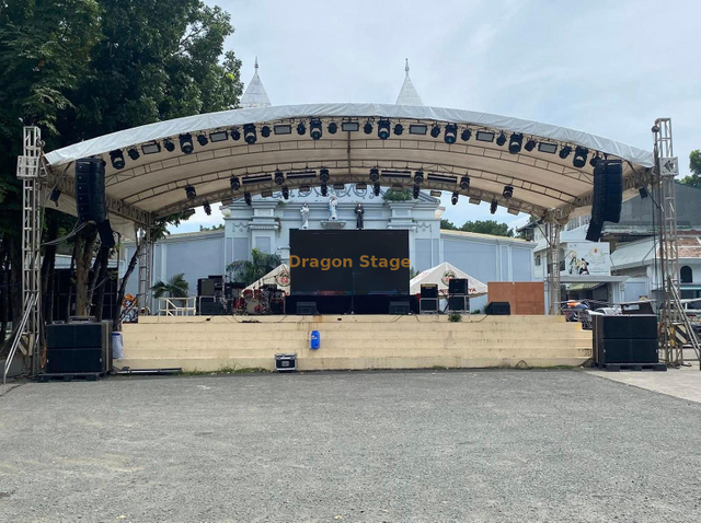 Arc Stand Frame Aluminum Curved Roof Truss 10x6x4m