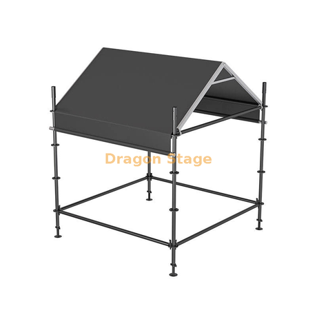 2x2m Compact Hybrid Ringlock FOH Control Booth with Aluminum A-Frame Roof