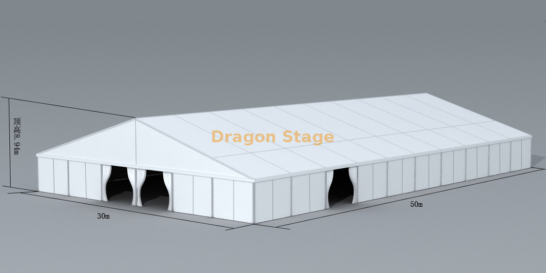 30x50m Large Aluminum A-Frame Event Tent | Heavy Duty Clear Span Tent with Full Sidewalls
