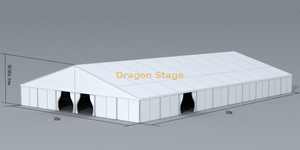 30x50m Large Aluminum A-Frame Event Tent | Heavy Duty Clear Span Tent with Full Sidewalls
