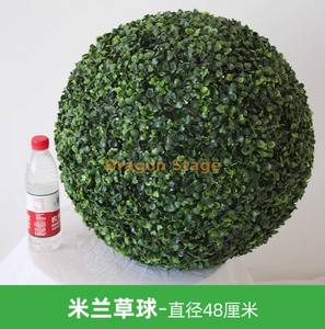 Simulated Plant Grass Ball Milan Ball Plastic Green Plant Ceiling Decoration Fake Flowers Milan Grass Ball - Diameter 48cm
