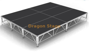 Hot sale portable aluminium outdoor concert stage 16x12ft/4.88x3.66m 0.6-1m