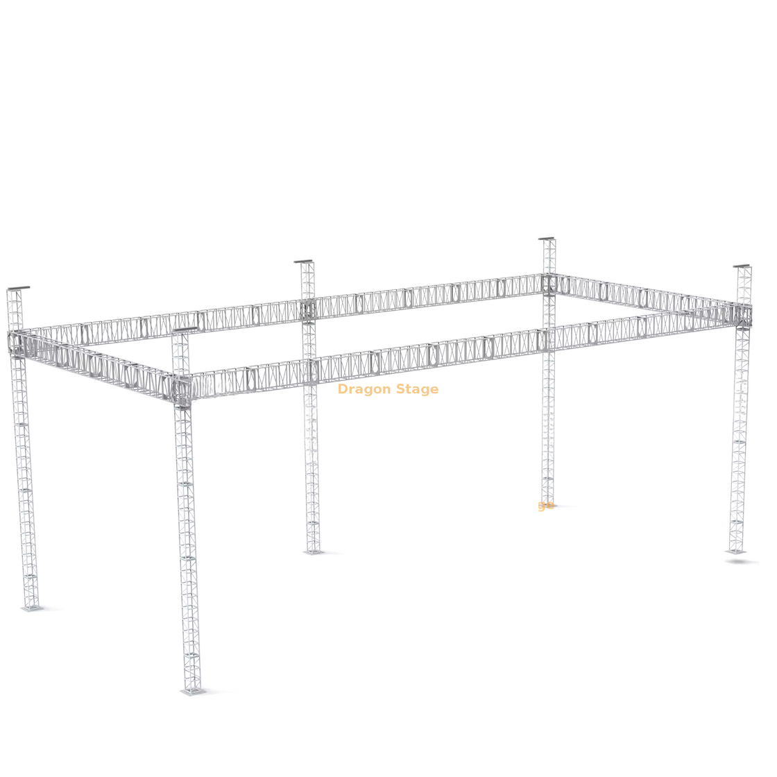 14x6x6m Portable LED Screen Truss System with 5 Support Towers and Manual Chain Hoists