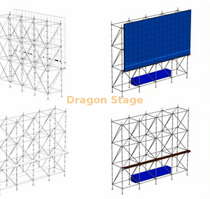 8x1x6m Modular Ringlock LED Screen Support Wall with LED Pallets for Concerts