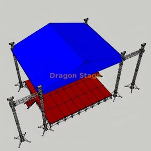 13x10x9m Professional Pitched Roof Aluminum Stage Truss System (9m Height) with 3m PA Wings