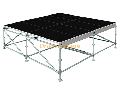 Professional 20x18m Steel Ringlock Stage System - Heavy-Duty Outdoor Concert Platform with Aluminum Plywood Decking and Dual Access Stairs