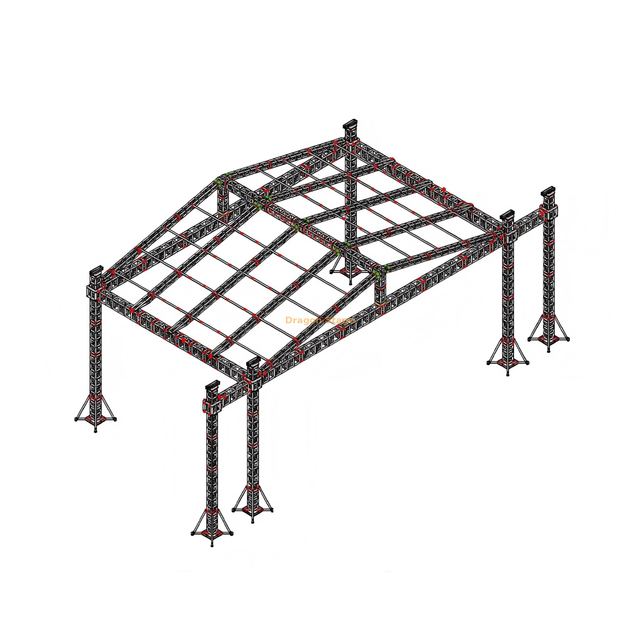 Aluminum Portable Roof Truss Structure Outdoor for Events Concert Lighting 40x60ft