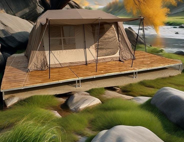 outdoor tent platform