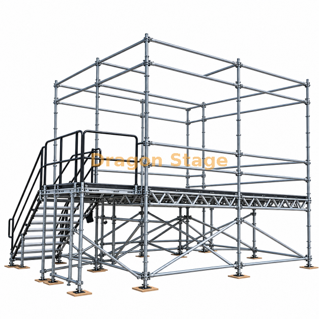 4x4m Ringlock FOH Platform / VIP Viewing Platform with Side Stair