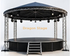 4m Diameter Round Aluminum Mobile Stage with Roof for Wedding and Event Use