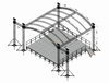 9x9x6m Professional Aluminum Arched Roof Stage Truss System