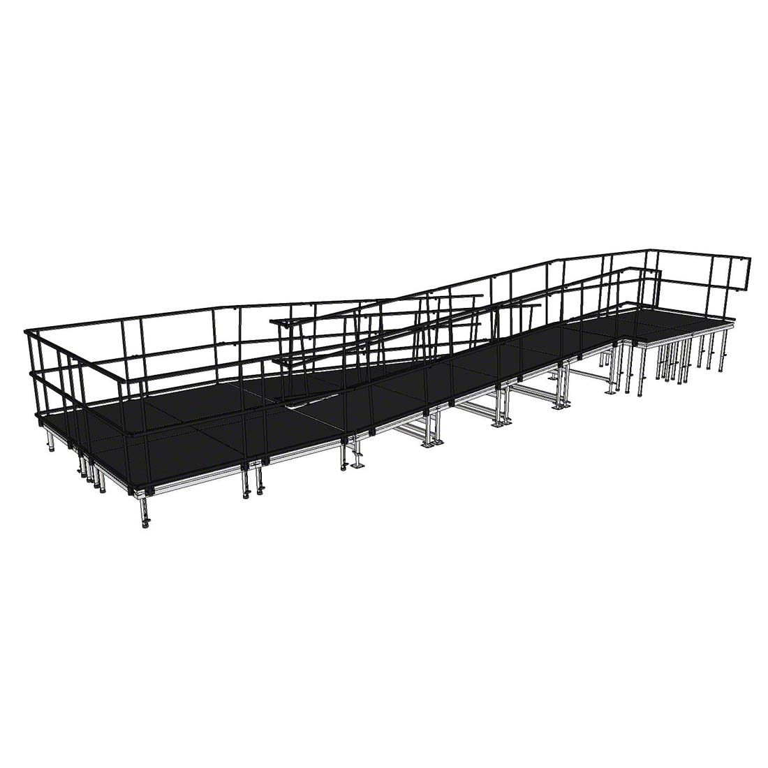 9.82x3.23m Switchback Aluminum Event Stage Ramp for Wheelchair Access and Concert Equipment Loading.jpg