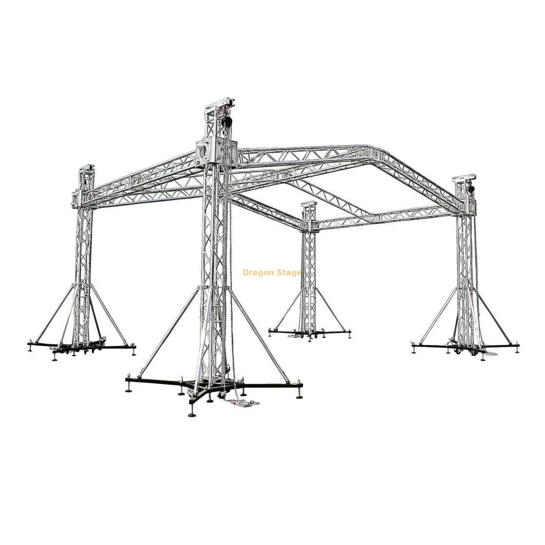 Outdoor Concert Event Stage Curved A Roof Trusses with Lift for Sale 8x6x6m