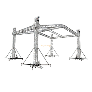 Outdoor Concert Event Stage Curved A Roof Trusses with Lift for Sale 8x6x6m