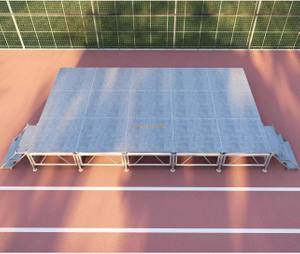 Small Assembly Adjustable Height Wedding Stage 6.1x3.66m Height 0.6-1m with 2 Stairs