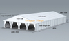 Waterproof 20m Span Banquet Event Outdoor Wedding Party Marquee Tent 40m Long