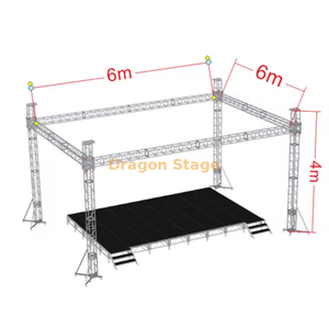 Silver Square Aluminum Concert Aluminum Sound Truss 6x6x4m