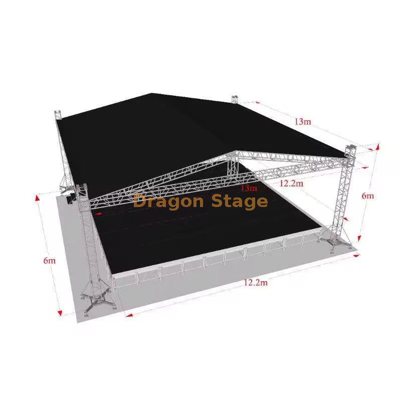 Custom Concert Roof Stage Truss 13x13x6m