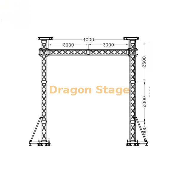 4x4.5m Professional Aluminum LED Screen Support Truss