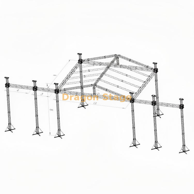 18x8x8m Professional Aluminum Lighting Roof Truss System