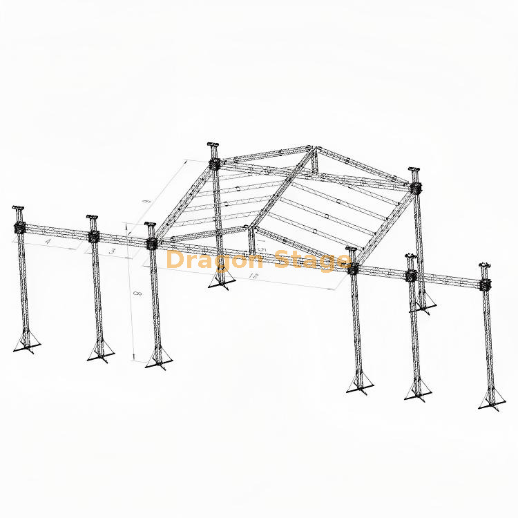 18x8x8m Professional Aluminum Lighting Roof Truss System