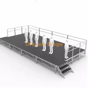  Portable Aluminum Mobile Stage Wooden Platform for Event 9.76x4.88m