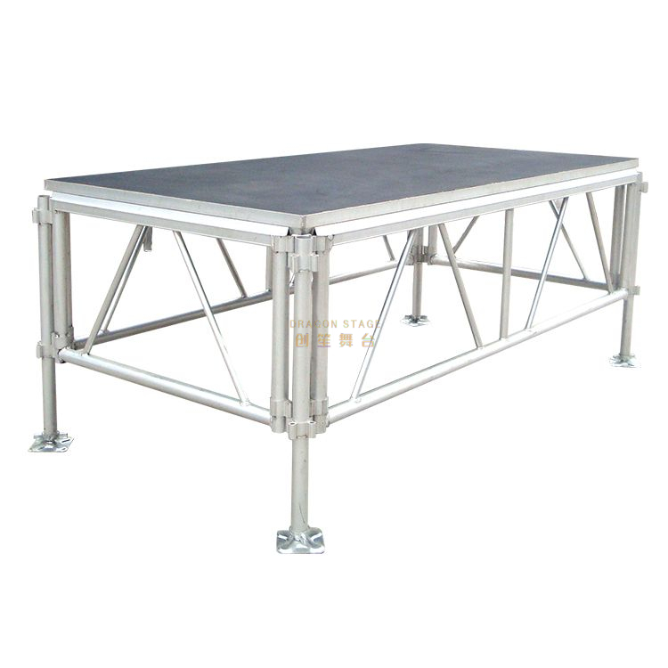 Square Portable Outdoor Stage for Sale 2.44x6m Height 0.6-1m